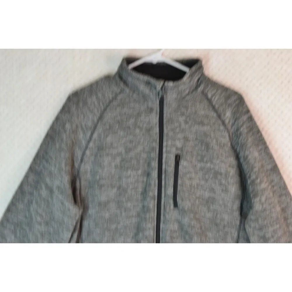 Swiss Tech Men's Large Gray Full Front Zip Fleece Jacket